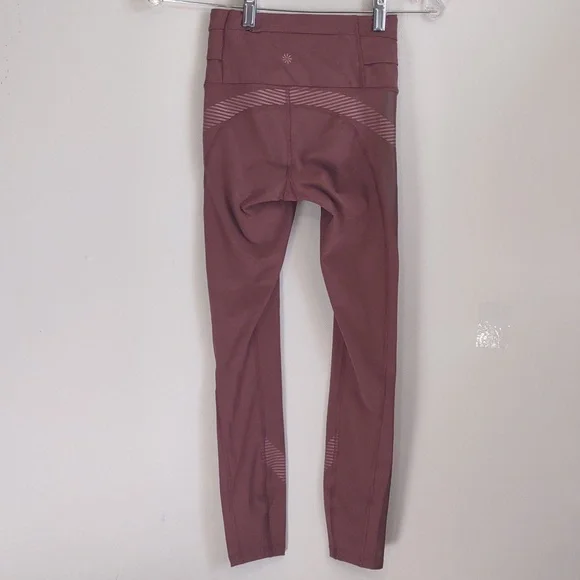 Athleta Allison Felix XXS  Reveal Tight Precision High Waisted Mauve Leggings - Picture 11 of 11